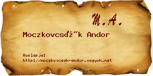 Moczkovcsák Andor névjegykártya